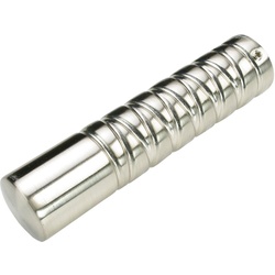Gardinenstangen-Endstück Endstück, Endknopf edelstahl-optik „France“ Rennes – 2 Stück, Liedeco, Gardinenstangen, (2-St), Endstück, Endknopf Zylinder, 2 Stück silberfarben
