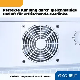 Exquisit GKS120-GT-160C Getränkekühlschrank (118 l, 840 mm hoch, Weiß)