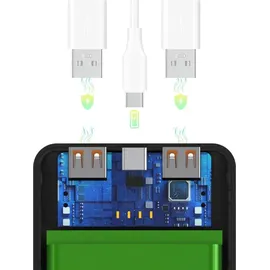 wozinsky Powerbank Wpower Wpbbk-2 10000mah Usb-a Usb-c - Schwarz