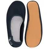 Siegertreppchen Gymnastikschuhe Stoff (Größe 27) Blau Turnschläppchen für Mädchen & Jungen - Ballettschuhe atmungsaktiv & rutschfest – Schläppchen – Ballerinas - 27 EU