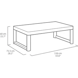 KETER Lyon 116 x 71,5 x 66 cm graphit
