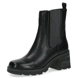 Chelseaboots CAPRICE, Damen, Gr. 39, schwarz, Nappaleder, Elastischer Einsatz, klassisch, Schuhe, mit Innen-Reißverschluss für leichten Einschlupf