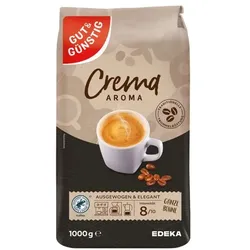 Gut und Günstig Kaffee Kaffeebohnen »Caffè Crema« 1kg braun