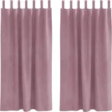 vidaXL Verdunkelungsvorhänge 2 pcs Dunkelrosa 140 x 175 cm Samt