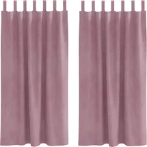 vidaXL Verdunkelungsvorhänge 2 pcs Dunkelrosa 140 x 175 cm Samt