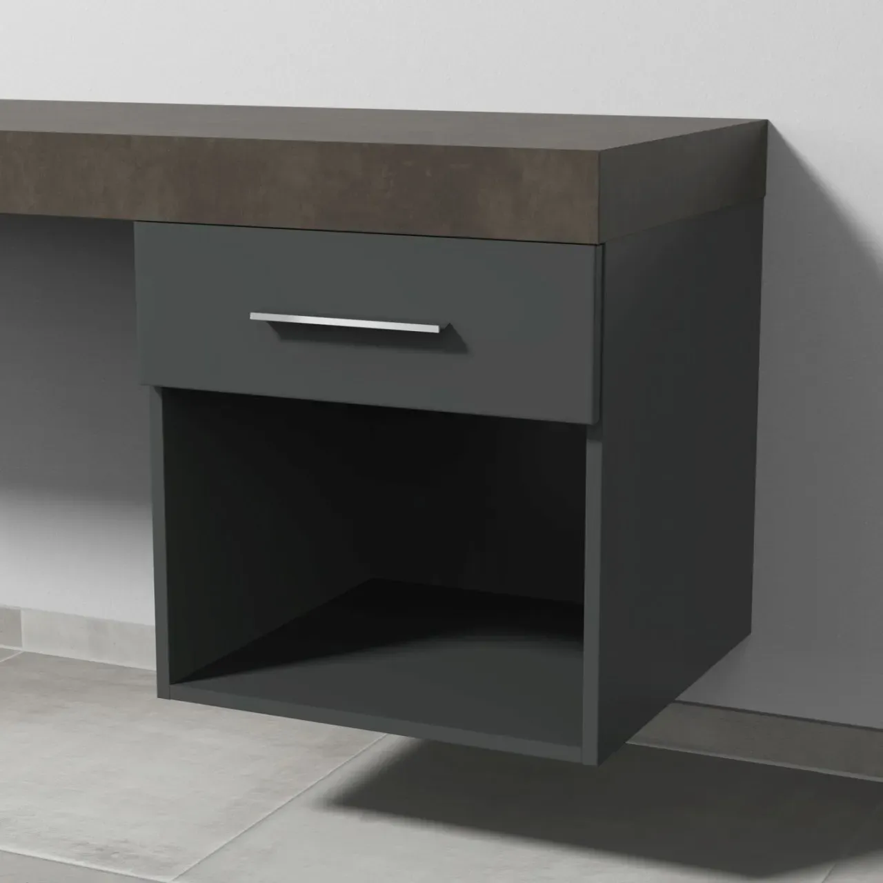 Sanipa Anbau-/Solitärschrank 2morrow (G1353) 510x500x520 Anthrazit-Matt, G135322 G135322