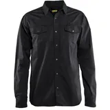 Blåkläder Langarmhemd Baumwollhemd Schwarz 3XL