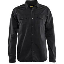 Blåkläder Langarmhemd Baumwollhemd Schwarz 3XL