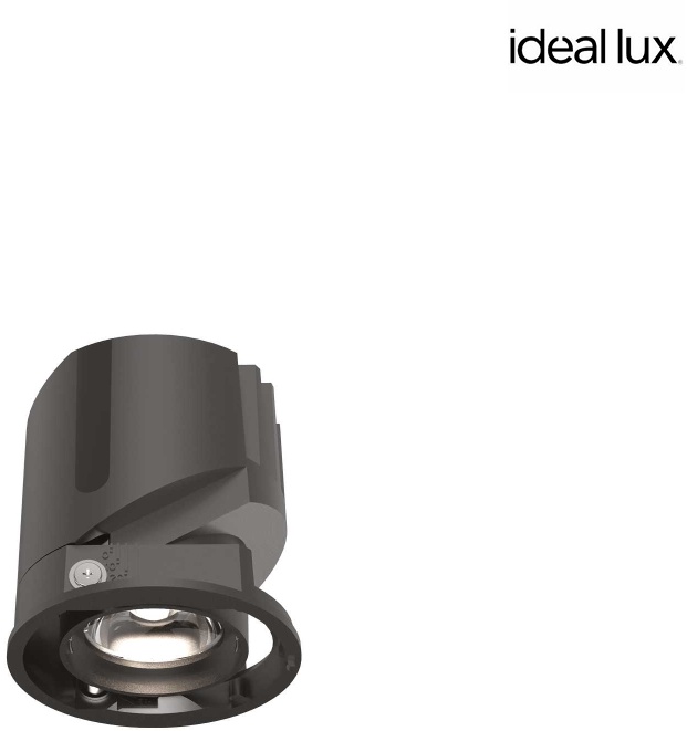 Ideal Lux LED Lichtquelle BENTO, 9W, 3000K, 850lm, 36°, dreh- und schwenkbar, inkl. Trafo, schwarz IDEA-279596