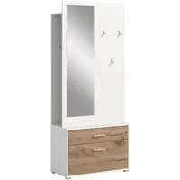 xonox.home Polo Garderobenschrank 80x190x38 cm weiß