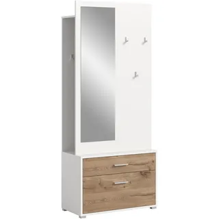 xonox.home Polo Garderobenschrank 80x190x38 cm weiß