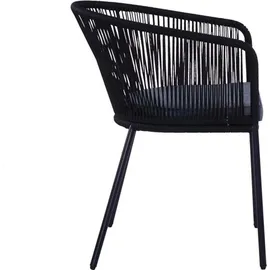 Estexo Gartenstuhl Lounge Stuhl 2er Set Gartensessel 56 x 76 x 56 cm schwarz