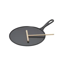 Le Creuset Gusseisen Crepes Pfanne schwarz