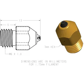 us synthetic DiamondBack MK8 Nozzle - 0.4mm