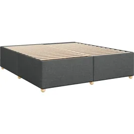 vidaXL Boxspringbett, mit Matratze Dunkelgrau 180x200 cm Stoff