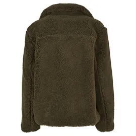 URBAN CLASSICS Ladies Sherpa Biker Jacket - olive,