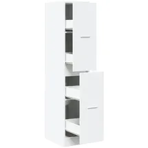 vidaXL Apothekerschrank 30 x 41 x 144,5 cm Weiß