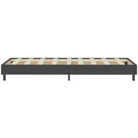 vidaXL Boxspringbett Dunkelgrau Stoff 90x200 cm