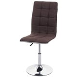 MCW Esszimmerstuhl MCW-C41, Stuhl Küchenstuhl, höhenverstellbar drehbar, Stoff/Textil ~ braun