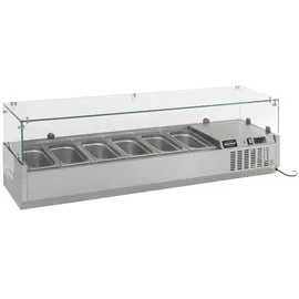 CombiSteel Aufsatzkühlvitrine 1600 mm – 7x 1/4 GN
