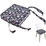 LINGJIONG Tragbare Sitzerhöhung, Waschbares Dickes Stuhl-Sitzpolster, Tragbare Reise-Sitzerhöhung mit verstellbaren Gurten für Baby-Kleinkind-Kinder