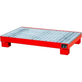 Bauer Auffangwanne Stahl 131 x 80 cm rot unterfahrbar