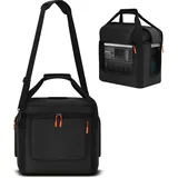 Cxinesbag Tragbare Powerstation-Tasche kompatibel mit Anker SOLIX C1000/C800/C800 Plus - Schnellzugriff-Tragetasche mit Schultergurt und mehreren Taschen (Schwarz)