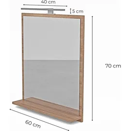 hajduk furniture Badspiegel 70 x 60 cm Beige