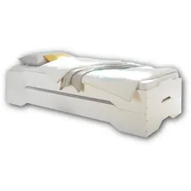 Stella Trading Doppelbett DOUBLE 90 x 200 cm Kiefer massiv weiß