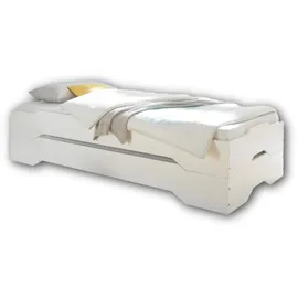 Stella Trading Doppelbett DOUBLE 90 x 200 cm Kiefer massiv weiß