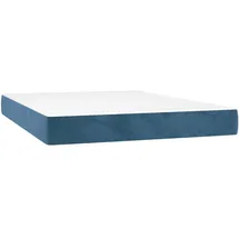 vidaXL Taschenfederkernmatratze Dunkelblau 140 x 200 cm H3