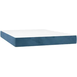 vidaXL Taschenfederkernmatratze Dunkelblau 140 x 200 cm H3