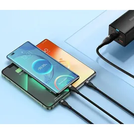 Baseus USB-C auf Micro USB + Lightning 1,5 m Schwarz