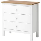 hagge home Kommode, Braun, Weiß, Holz, 75x75x37 cm Wohnzimmer, Kommoden Sideboards, Kommoden