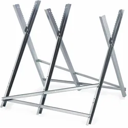 GARMIO® Sägebock Holzsägebock klappbar, silber 150kg, verzinkt zusammenklappbarer Haltebock 4-fach,Extra robust