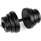 Hantelset + 20 kg Hanteln. Verschiedene Trainingsmöglichkeiten, viele Muskelgruppen trainieren für Krafttraining