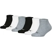 Puma Sneakersocken 6er Pack Schwarz/Weiß/Grau 35-38
