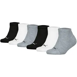 Puma Sneakersocken 6er Pack Schwarz/Weiß/Grau 35-38