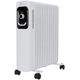 TroniTechnik Ölradiator TT OR 211 Weiß 11 Rippen 2500 Watt Drei Heizstufen