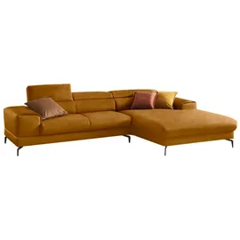 W.Schillig Eckcouch Mikrofaser 3-Sitzer Gelb
