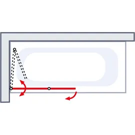 Schulte Badewannenaufsatz D1653 2-tlg. 115 cm