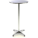 VCM Stehtisch Bistrotisch Edelstahl Aluminium Ø60 x H115/75 cm