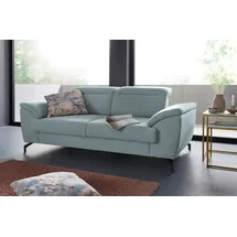 sit&more Percy 12 cm Fußhöhe 2-Sitzer Blau