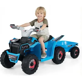 Costway Elektroquad Kinder Elektro-Quad blau (Weiß)