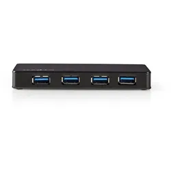 Nedis USB-Hub - USB-A Stecker - 4x USB A Female - 4-Port port(s) - USB 3.2 Gen 1 - Netzstromversorgung / Stromversorgung über USB - 4x USB