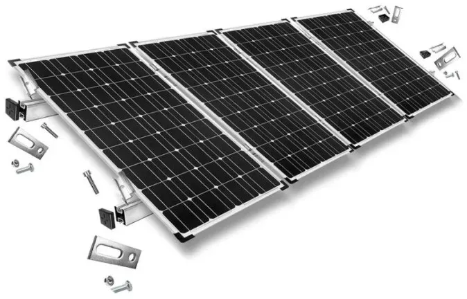 Befestigungskit mit Stockschrauben für Schrägdachmontage Solarpanele Rahmenhöhe 30mm | 4 | 30mm