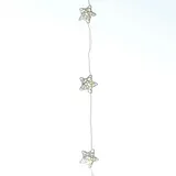 MARELIDA LED Drahtlichterkette Drahtsterne - 20 LED - L: 1,90m - Timer - Batter...