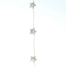 MARELIDA LED Drahtlichterkette Drahtsterne - 20 LED - L: 1,90m - Timer - Batter...