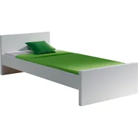 Vipack Einzelbett, (Made in Europe), Einzelbett mit gradliniger Optik und Liegefläche 120x200 cm weiß