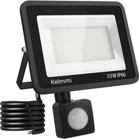 KELINVMI LED Strahler mit Bewegungsmelder außen 30W, 3000lm 4200K Warmweiß Außenstrahler mit Bewegungsmelder IP66 Wasserdicht Außenbeleuchtung für Garten, Garage, Haus, Hof